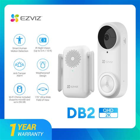 Ezviz K Wireless Video Doorbell Battery Powered Month Battery Life