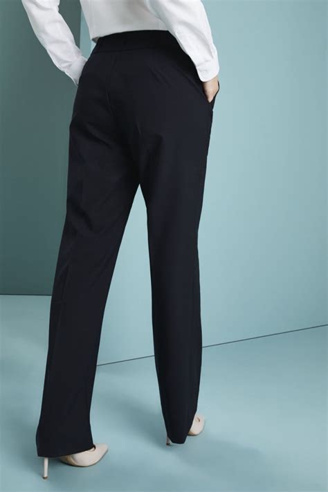 Qualitas Ladies Straight Leg Pants Regular Dark Navy