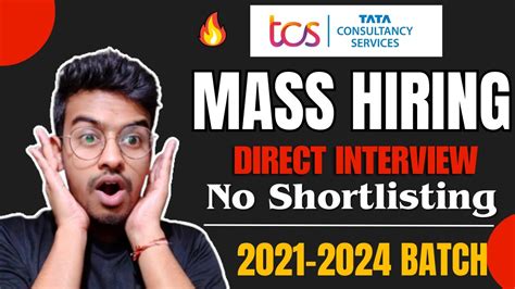 Biggest News Tcs Mass Hiring Tcs Bps Latest Off Campus Drive 2021 2022 2023 2024