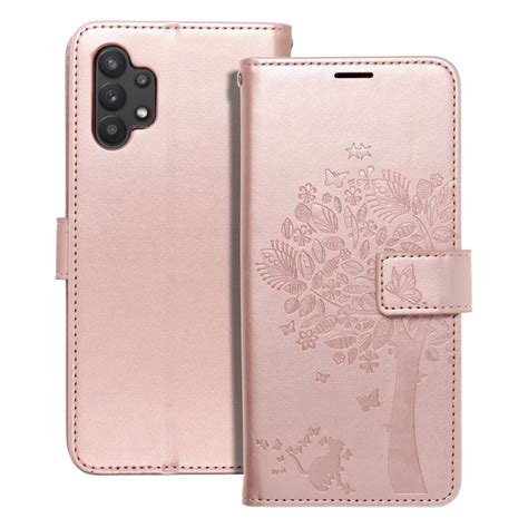 SKÓRZANE ETUI CASE DLA KOBIETY MAGNET DO SAMSUNG GALAXY A32 4G SZKŁO