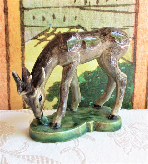 Vintage Wien Keramos Deer Figurine 1135 Knight Ceramics Deer Etsy