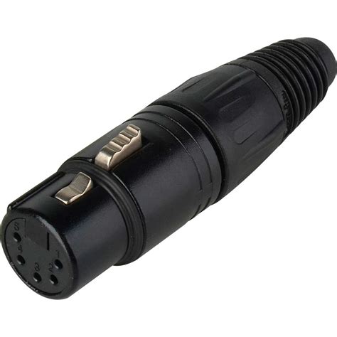 Neutrik Nc Fx B Pin Xlr F Cable Jack Black Shell Gold Contacts