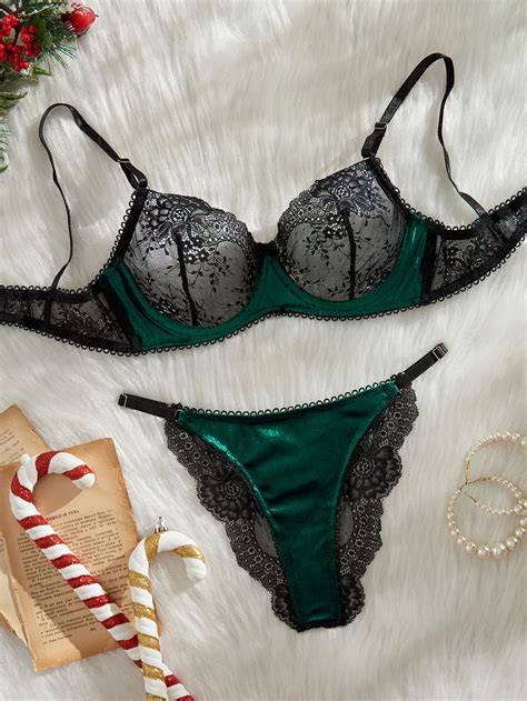 2 P S Set Rendas Retalhos Suti Transparente E Cuecas Conjunto De Lingerie Para Mulher Estilo