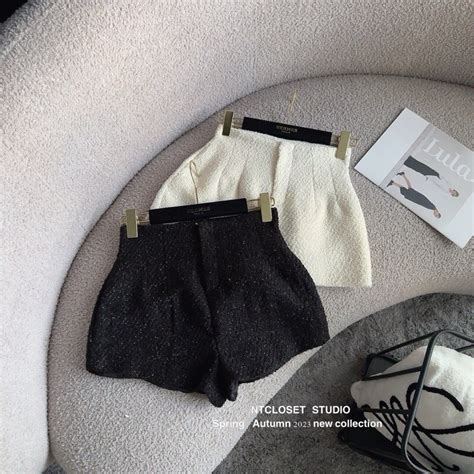 Quần Sooc Dạ Kim Sa Cài Tag YLS Cạp Cao Xếp Ly Dáng Phồng Siêu Hot Shopee Việt Nam