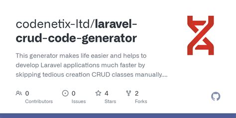 GitHub Codenetix Ltd Laravel Crud Code Generator This Generator