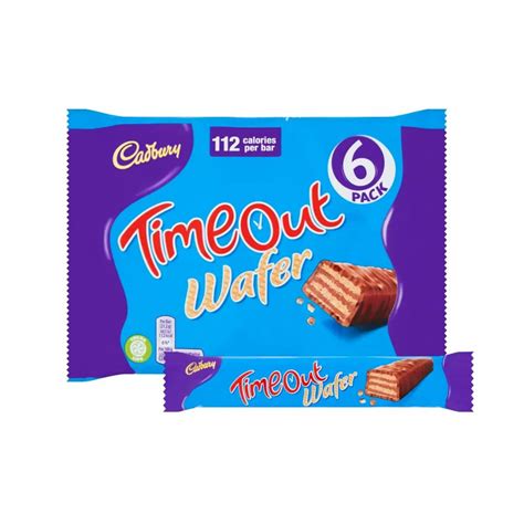 Cadbury Time Out Wafer Chocolate Bar 6 Pack 121g | Retro Sweets Online