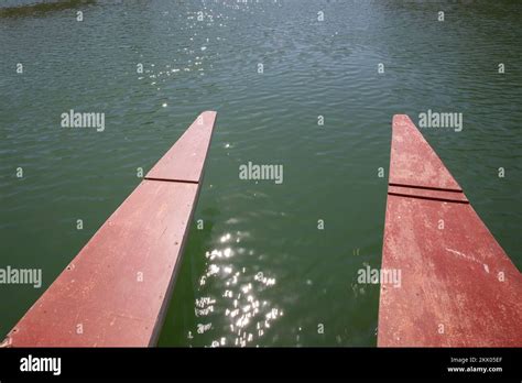 Canoe Bow On Laketravel Concept Stock Photo Alamy