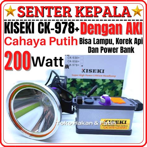 Jual Senter Kepala Kiseki Ck W Cahaya Putih Dilengkapi Dengan