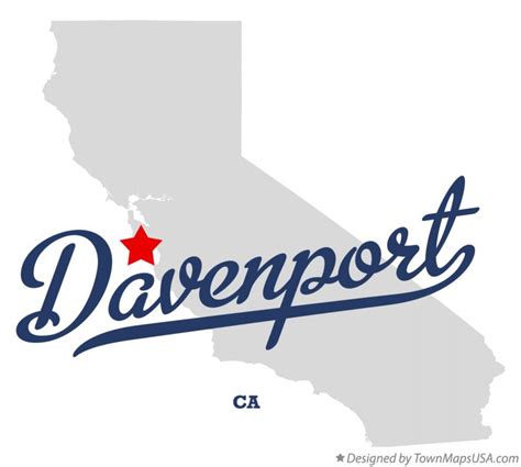 Map of Davenport, CA, California