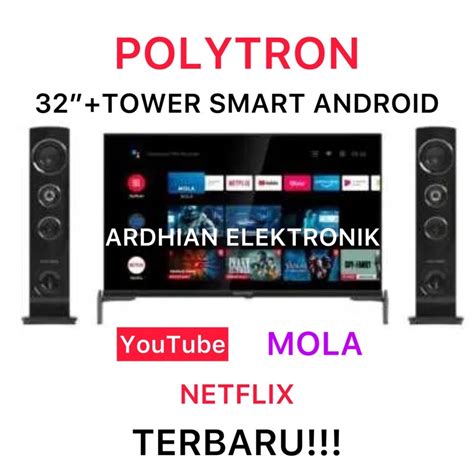 Jual TV LED POLYTRON 32 Inch PLD 32TAG5959 SPEAKER TOWER SMART ANDROID