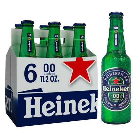 Heineken 0 0 Non Alcoholic Beer 6 Pack 11 2 Fl Oz Bottles