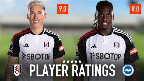 Player Ratings Fulham 3 0 Brighton And Hove Albion