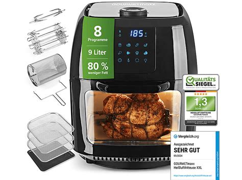 GOURMETMAXX Heißluft-Fritteuse Digital 9in1 1800W Heißluft-Fritteuse ...