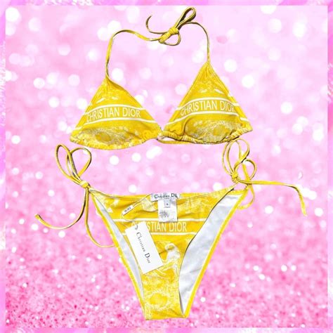 Jungle Monogram Bikini In Yellow Pink Sugar Bikini