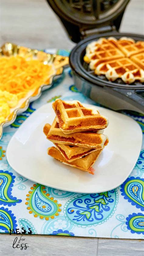 Waffle Breakfast Sandwich Mess For Less