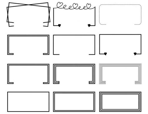 Blank Rectangle Svg Bundle Frames Svg Split Geometric Frame Etsy