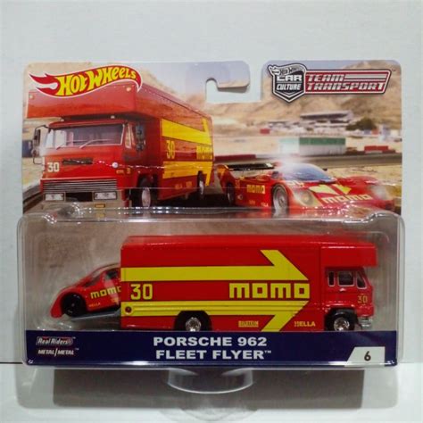 Hot Wheels Premium Team Transport Porsche 962 Fleet Flyer MOMO Shopee Malaysia