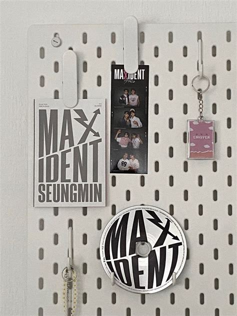 Pegboard White Aesthetic Kpop Stray Kids Skz Bedroom Desk Decor