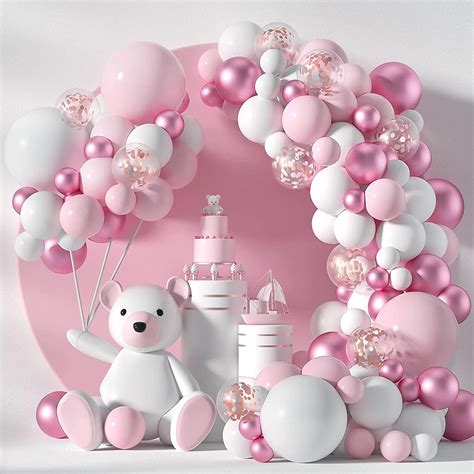 Balloon Kit, Pink balloons, Girls balloons, Baby shower, Balloon ...