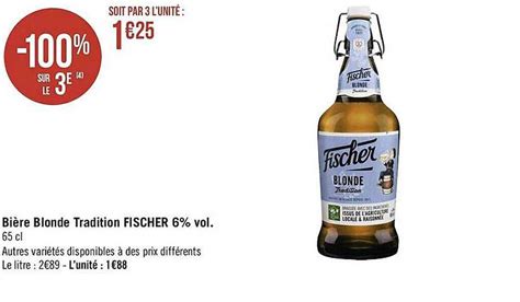 Promo Bière Blonde Tradition Fischer 6 Vol chez Géant iCatalogue fr