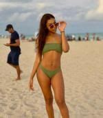 Ribbed Texture Bandeau Bikini Set In BLACK ZAFUL