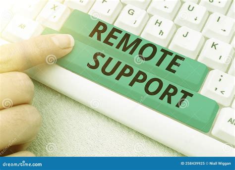 Conceptual Caption Remote Support Internet Concept Help End Users To