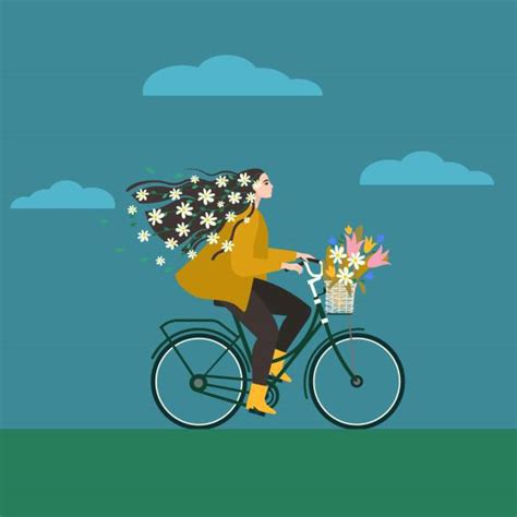 Girl Riding Bike Illustrations Royalty Free Vector Graphics And Clip Art