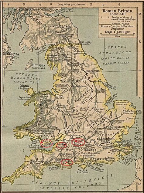 Late Roman Britain, including Likely Locations for Badon | Map of britain, Roman britain, Map