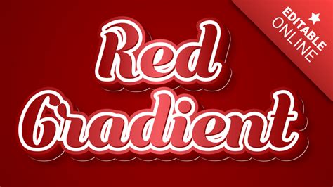 3D Text with Red Gradient | Text Effect Generator