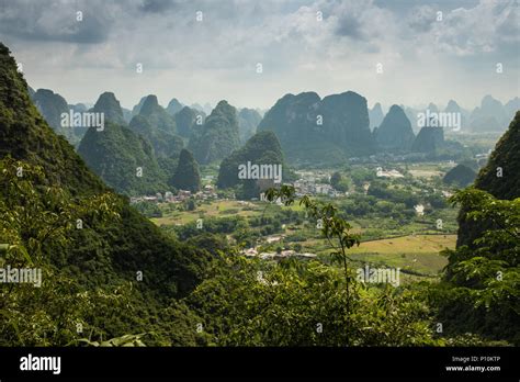 Landscape of Guilin, Karst mountains. Located near Yangshuo, Guilin ...