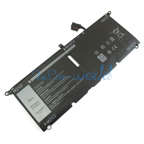 New DXGH8 Battery For Dell XPS 13 9370 9380 2018 Series 0H754V P82G 7