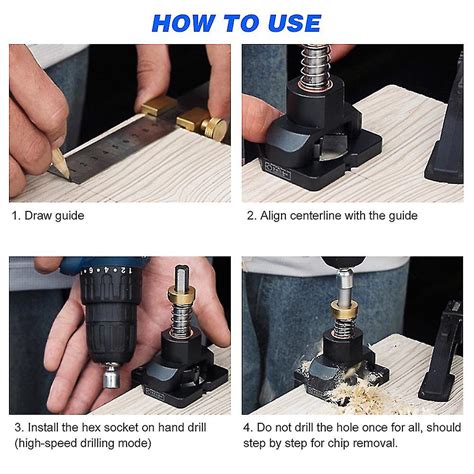 35mm Concealed Hinge Drilling Jig Hole Guide With Screw Clamp Hex