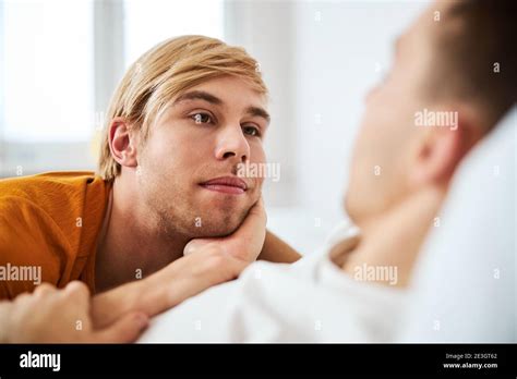 Gay Couple Lying In Bed Hi Res Stock Photography And Images Alamy