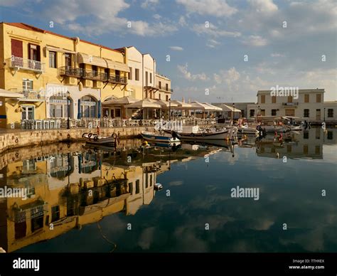 Old Venetian Harbour Harbor Rethymno Rethymnon Crete Greek