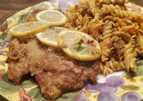 Brad S Veal Scallopini W Sausage Sun Dried Tomato Pasta Recipe By