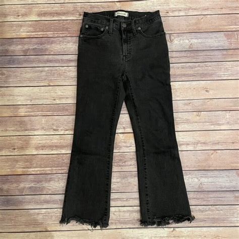 Madewell Jeans Madewell Cali Demi Boot Jeans Berkeley Black Chewed