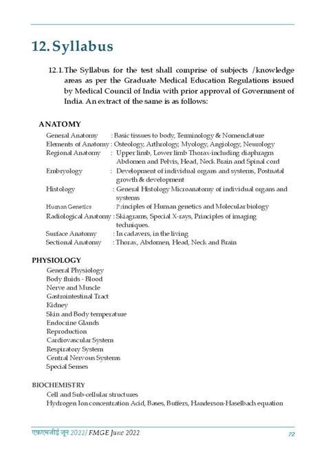 Fmge 2022 Syllabus And Blueprint Check Part Wise Topics Here