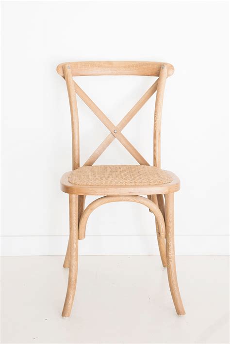 Stackable Provincial Cross Back Chair Natural Oak Abide Interiors