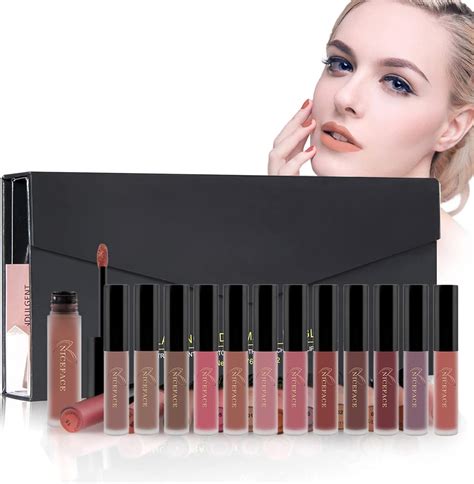 Lucidalabbra Set Trucchi MKNZOME 12 Colori Matte Lip Gloss Rossetto