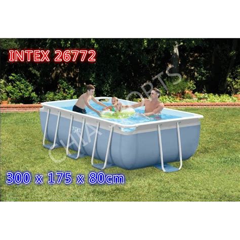 Prism Frame Kolam Renang Intex Swimming Pool Rectangular Metal Frame Pool Set Intex 26772 26788