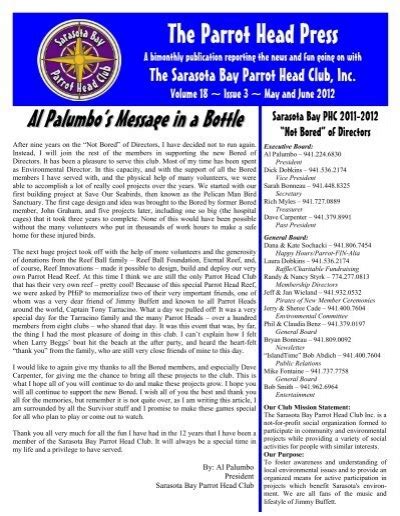 May June Newsletter Sarasota Bay Parrot Head Club