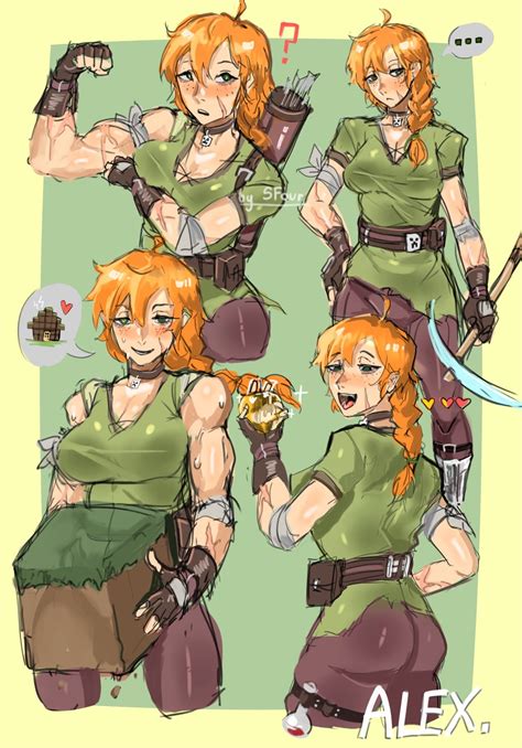 Alex (Minecraft) :: alex (minecraft) :: Athletic Girl :: Female muscle