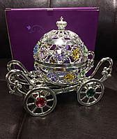 Купить Фигурка, шкатулка "Карета" с кристаллами Сваровски, цена 2375 ...