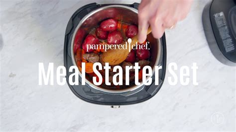 Pampered Chef Meal Starter Set For The Quick Cooker Pressure Cooker Youtube