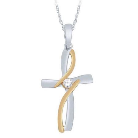 Diamond Twist Cross Pendant Oakmont Jewelry