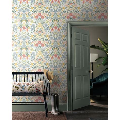 Rifle Paper Pastel Multi Bramble Garden Peel And Stick Wallpaper