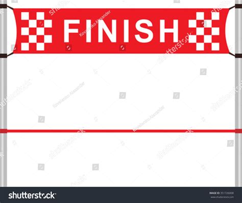 Red Ribbon Finishing Line Stock Vector 351726008 Shutterstock