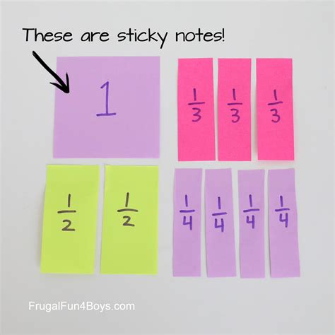 Hands On Fractions Activities Frugal Fun For Boys And Girls