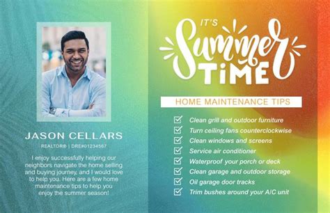 Corefact Product Seasonal Postcard Home Maintenance Tips Summer