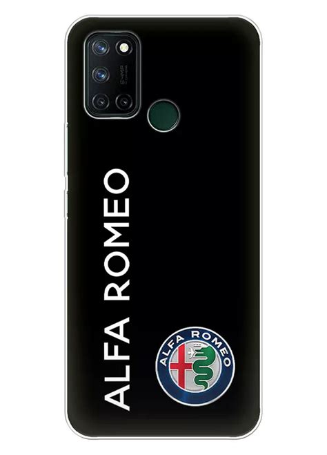 Realme 7i чехол - классический логотип и большое название Alfa Romeo ...